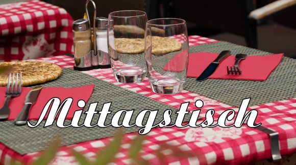 es wird zu einem Mittagstisch geladen